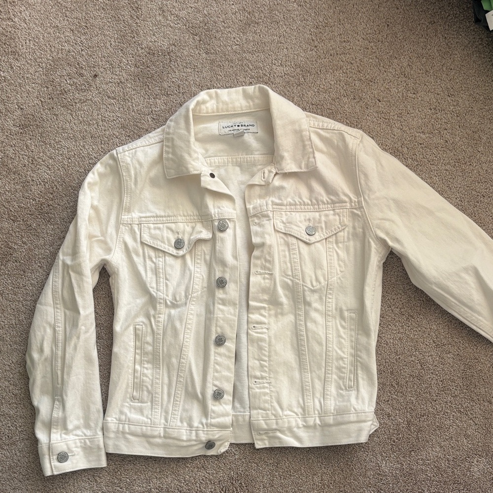 Lucky Brand-White Denim Jacket